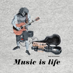 Zombie Art Electric Guitar Rock Musician T-Shirt